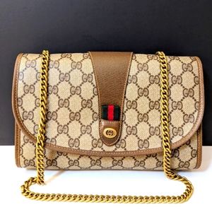Vintage✨ Gucci ✨ sherry line PVC clutch converted to crossbody